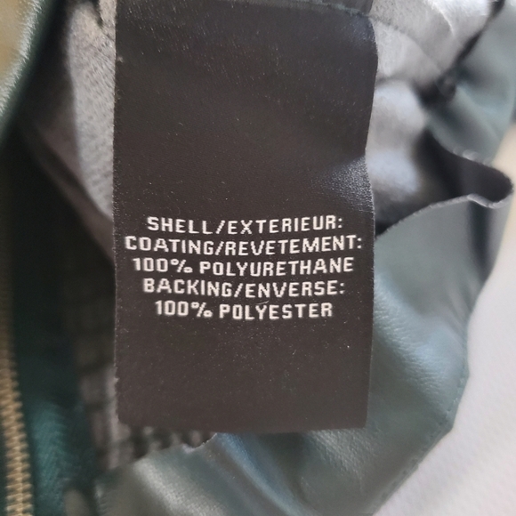 2136 * 7 For All Mankind Faux Leather Crop Top Dark Green Size S NWT 7FAM - Picture 4 of 9